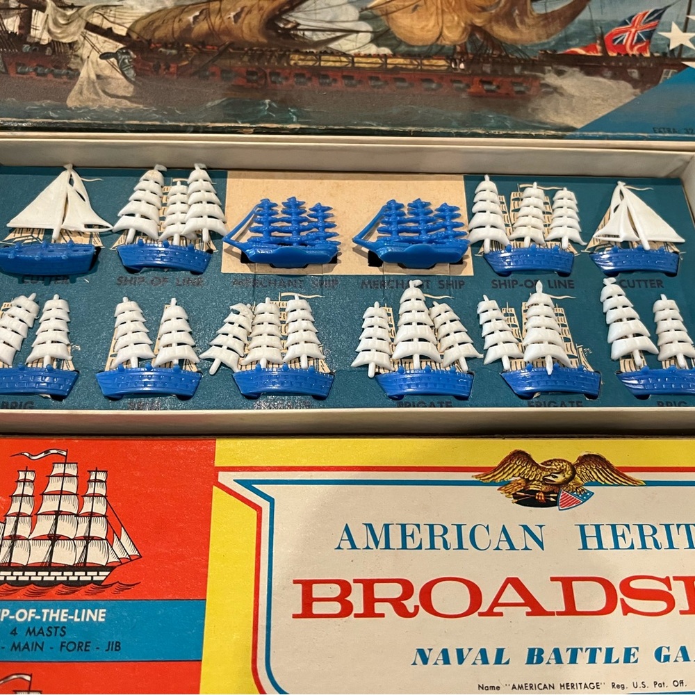 American Heritage Broadside Board Game 1962 Milton Bradley Naval Battle Game - Picture 5 of 13
